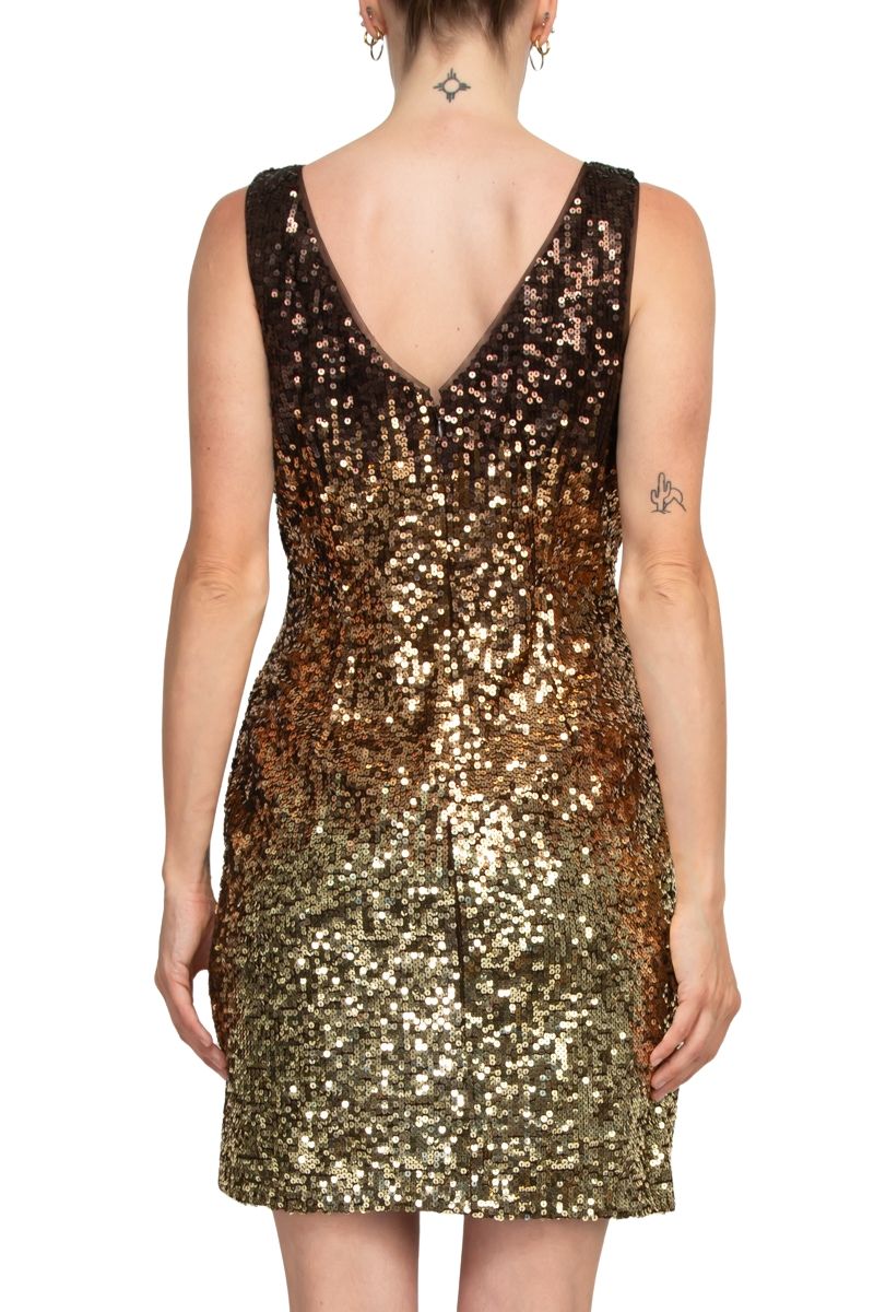 Adrianna Papell Ombre Boat Neck Sequin Sheath Dress-3