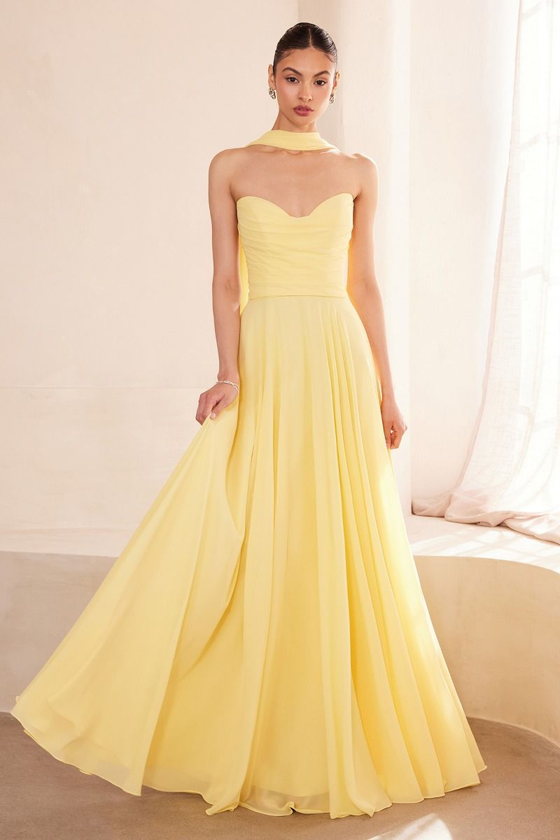 Strapless sweetheart neckline A-line dress